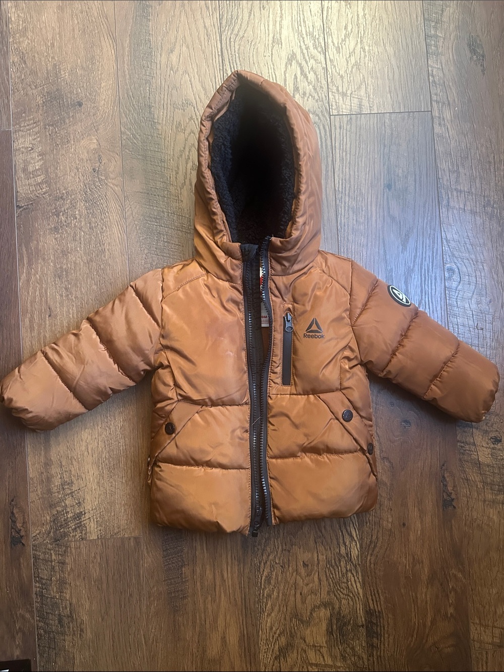 Reebok Kids' Brown Hooded Puffer Coat
